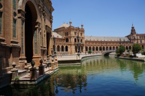 Start in Sevilla, at the Plazax de Espana